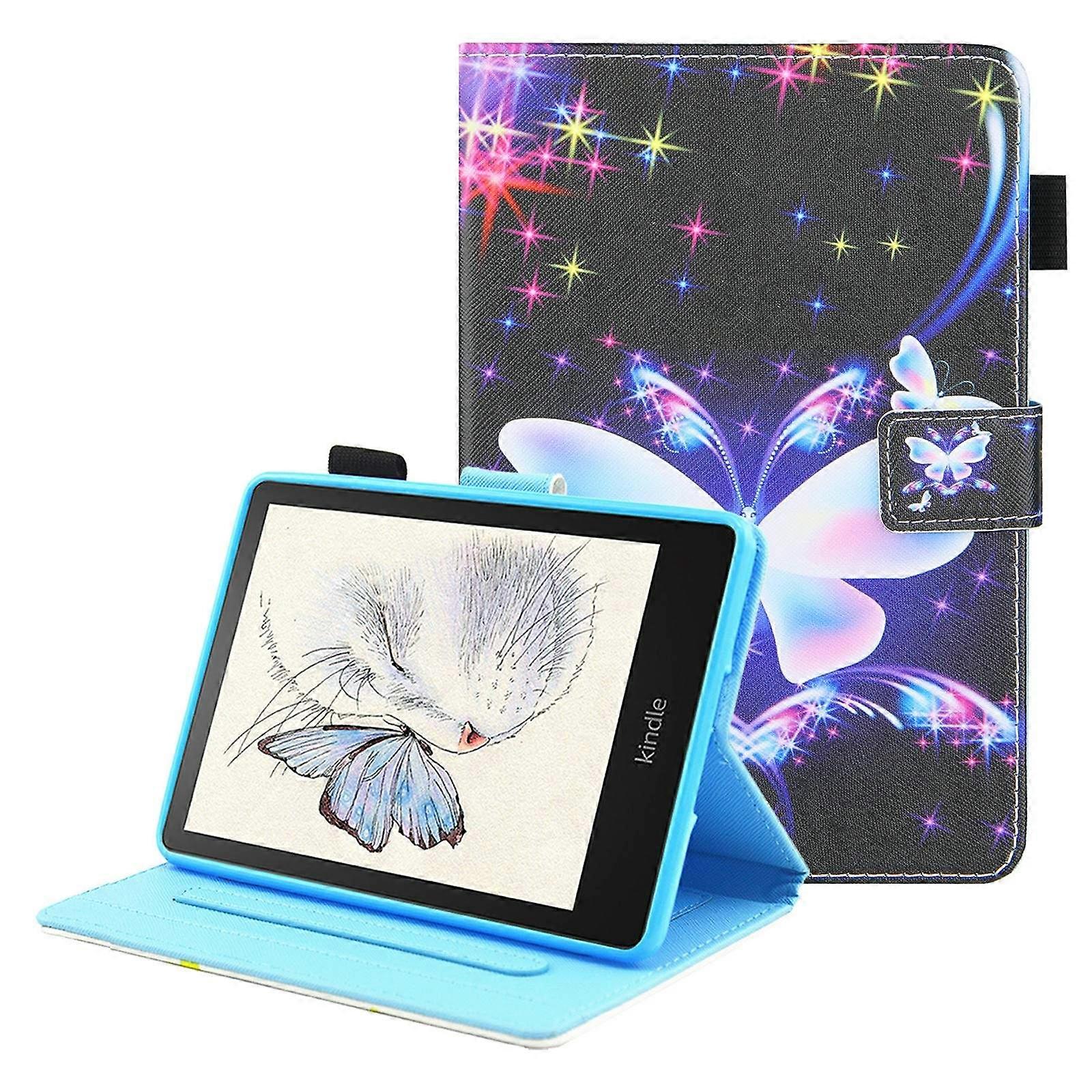 Foldable Stand Card Slots Design Pattern Printing Full Protection Leather Case Cover for Amazon Kind