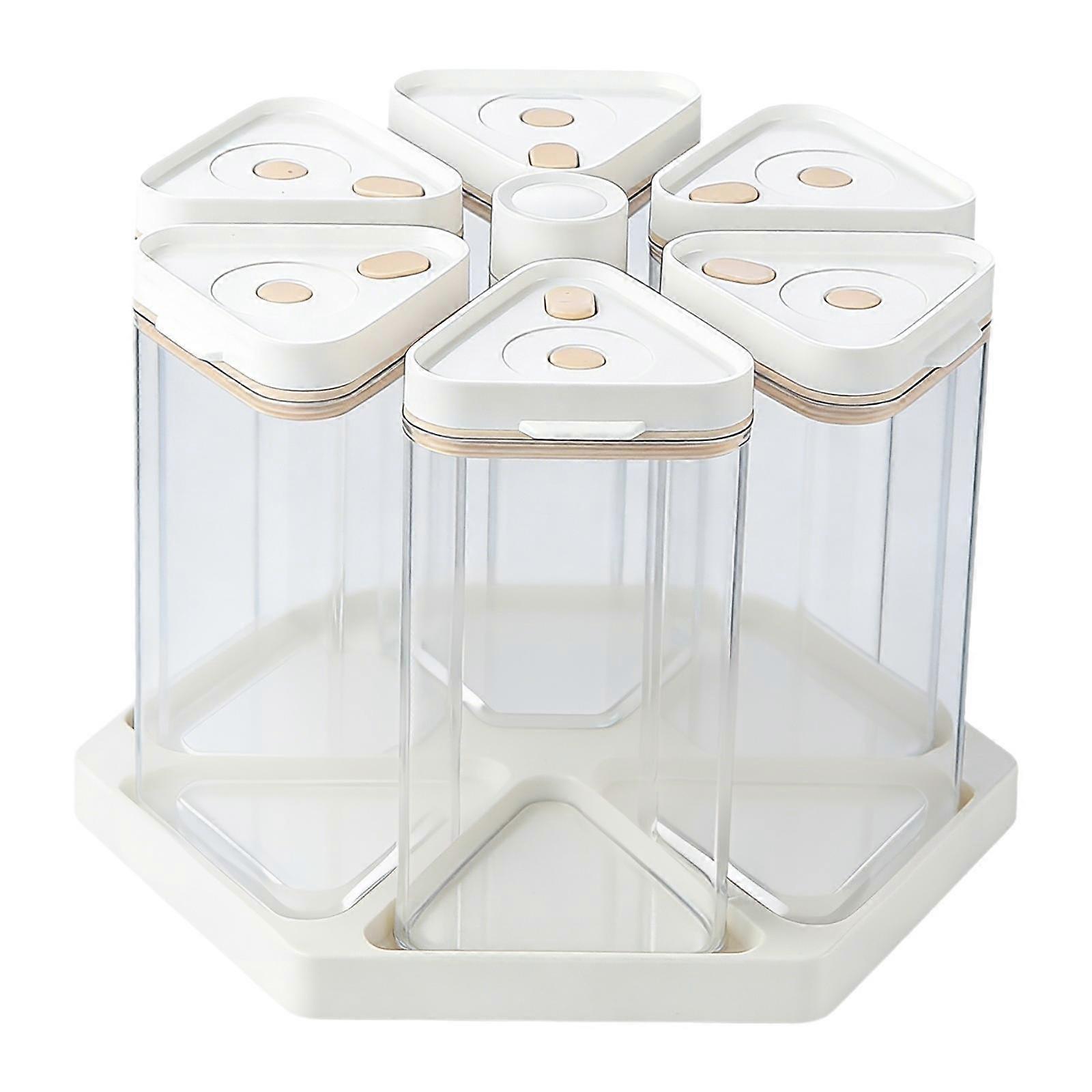 Vacuum Rotating Cereal Container Sealed Storage Box for Candy Bean Pantry