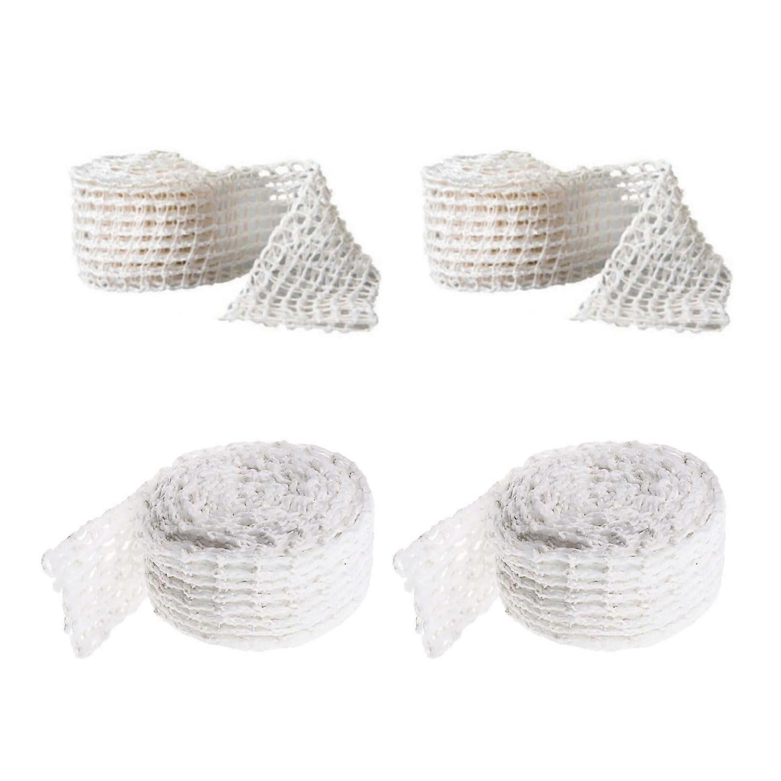4 Pieces Adjustable Polyester Meat Net and Binding Straps Heat Resistant for Roasts and Steaks