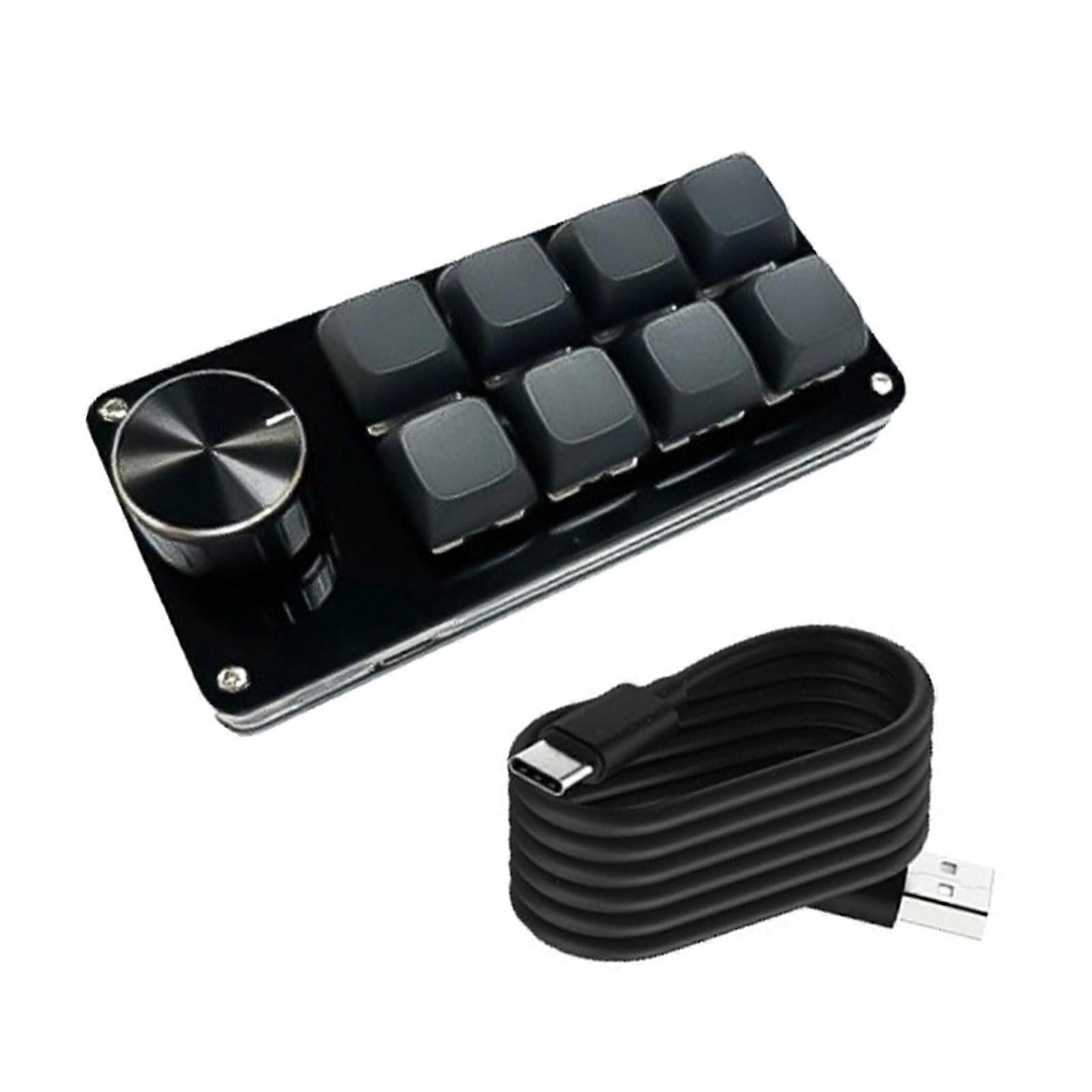 Mechanical Macro Keypad with Knob Hot Swappable Switches USB Programmable Gaming Keyboard 3/4/6/8 Key