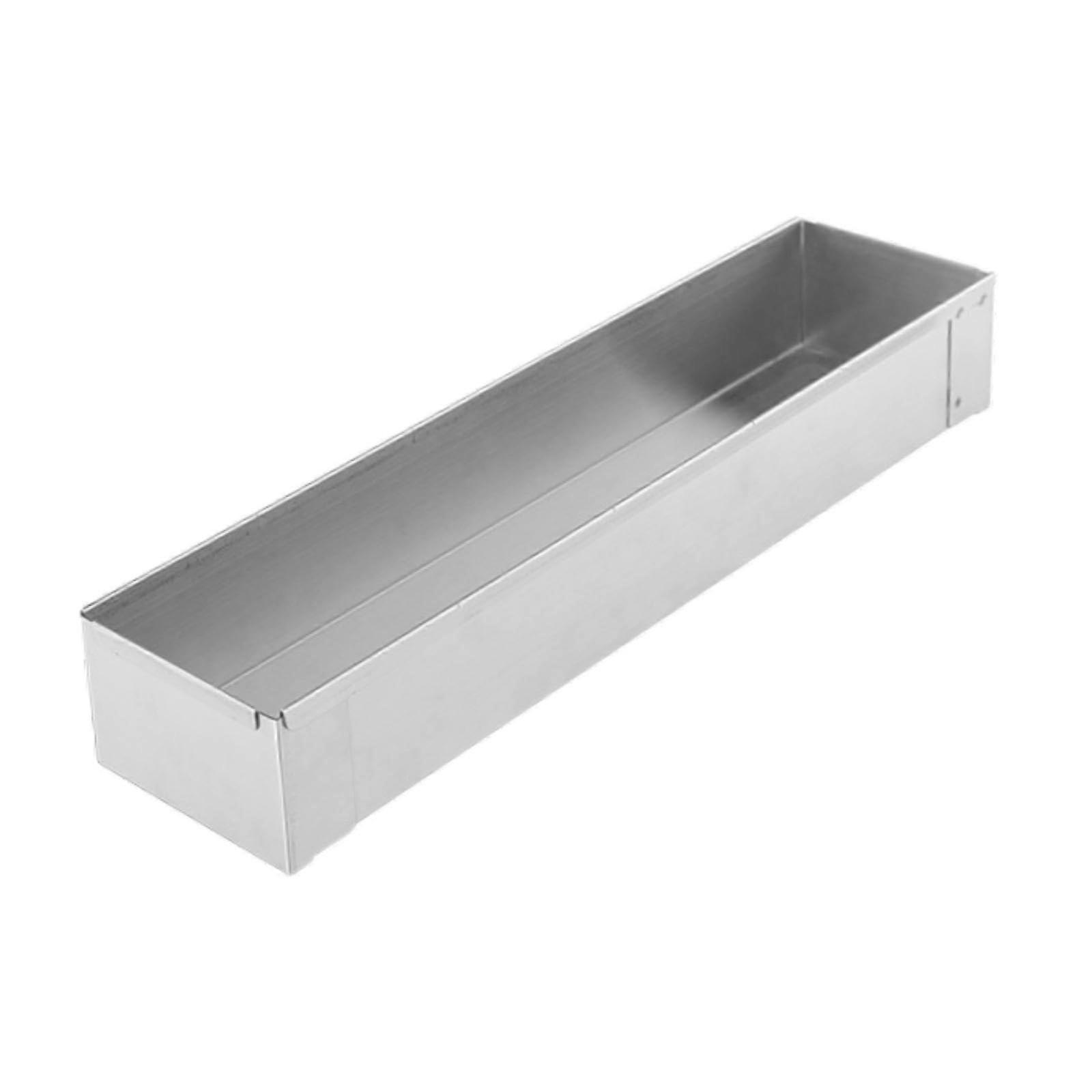 304 Stainless Steel Rectangular Baking Pan, Large Flat Bottom Cheesecake Pan with Measurement