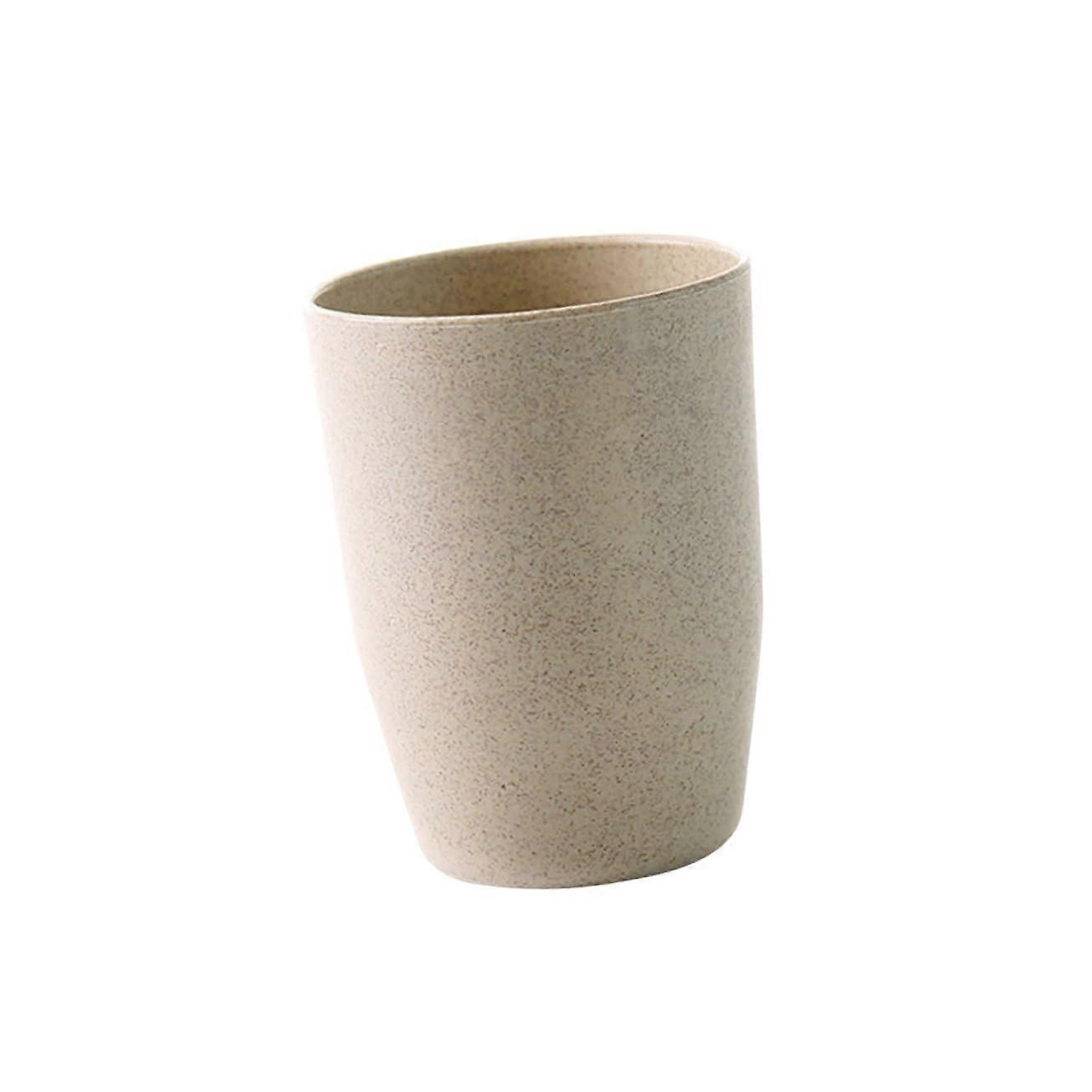 EcoFriendly Wheat Straw Bathroom Rinsing Cup, Lightweight Stackable Tooth Mug for Adults