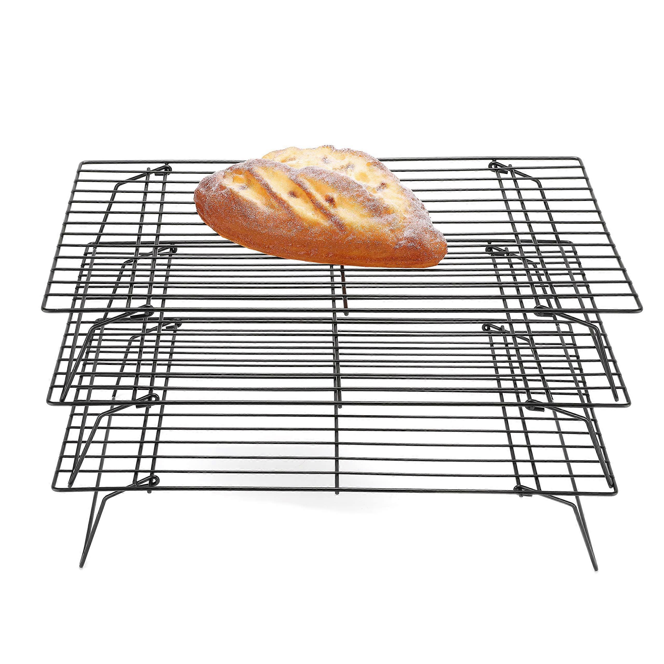 3Tier Stackable Cooling Rack Stainless Steel Baking Rack Oven Safe RustResistant 15x10 Inch
