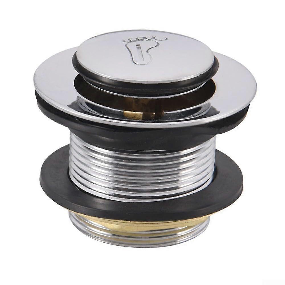 Bathroom Drain Stopper Alloy Brass Watertight Push Button Bathtub Plug Easy Install AntiClog 1pc