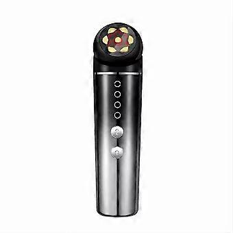 Aparelho facial de microcorrente com luz vermelha para esculpir o rosto, cuidar da pele do pescoço e da área dos olhos. Massageador facial perfeito para presentear.