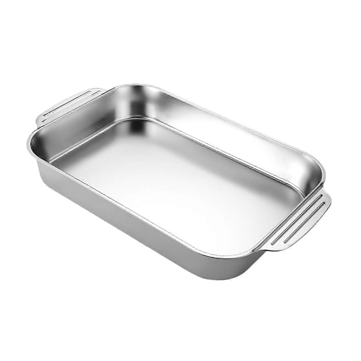 Stainless Steel Baking Pan Large Nonstick Rectangular Roasting Pan for Oven and Stovetop Cooking