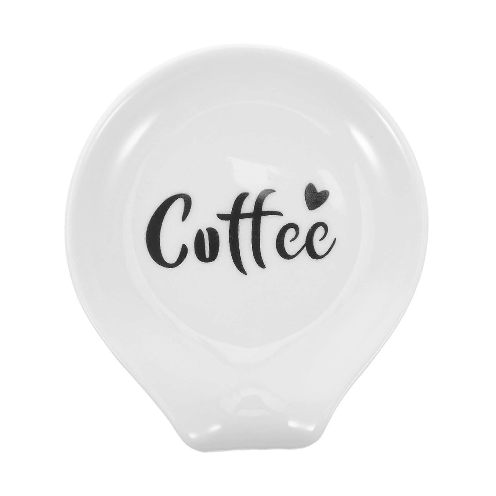 Ceramic Coffee Spoon Rest Mini Teaspoon Holder for Kitchen Counter Keeps Countertops Clean