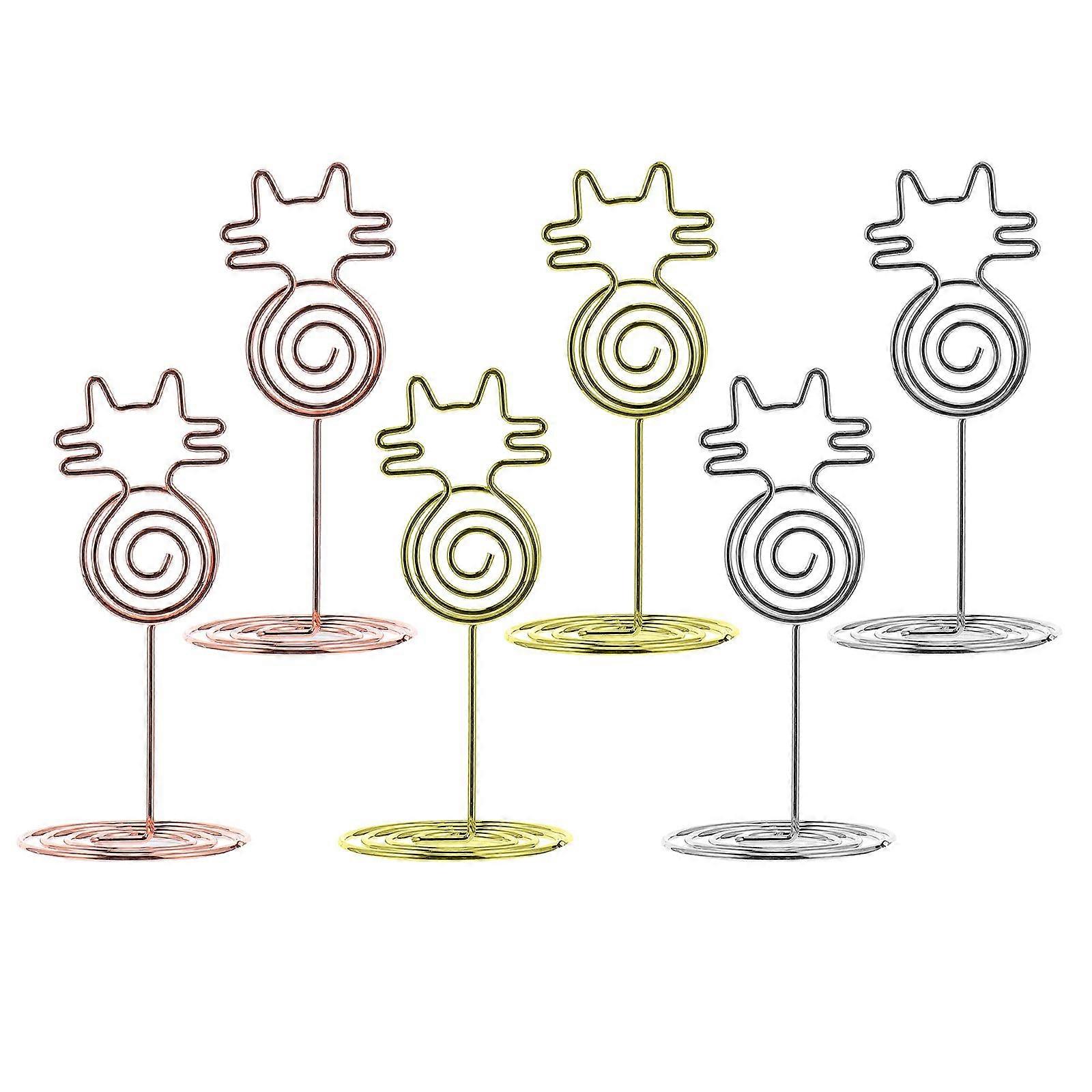 12 Pcs Restaurant Bureau Tabletop Place Cards Holder Table Setting Tag Clips