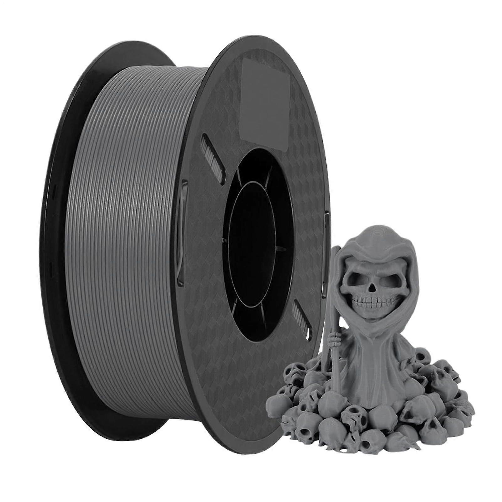 3D Printer Filament 1.75mm Grey PLA,  Precision 1kg Spool for  Print Quality and Prototyping