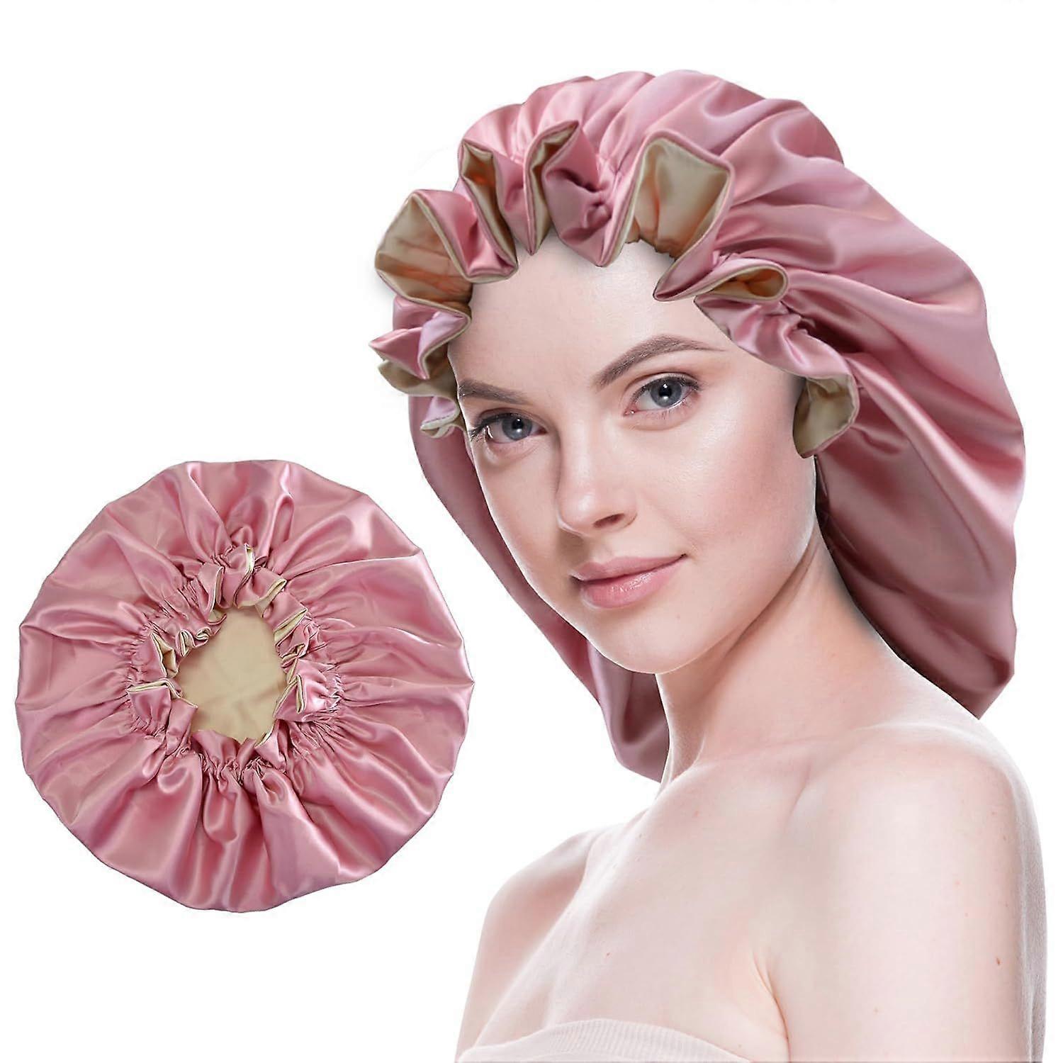 Silk Bonnet for Sleeping Satin Bonnets Double Layer Reversible Hair Cap Bonnet