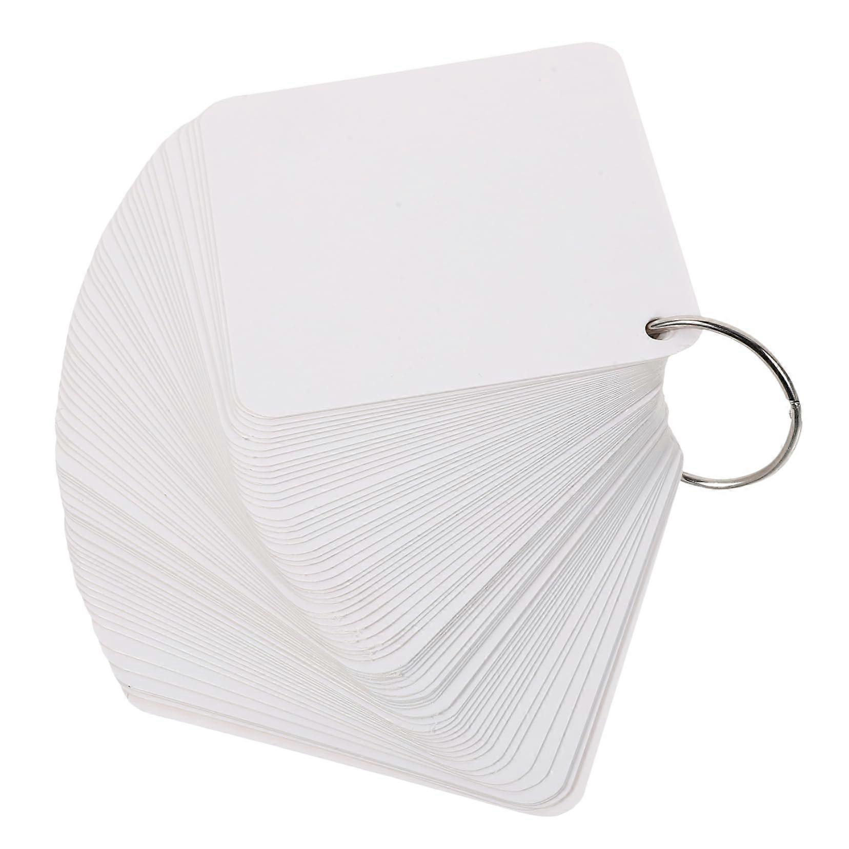 Blank Flash Cards with Binder Ring, Double Sided Index Cards for Studying and Note Taking