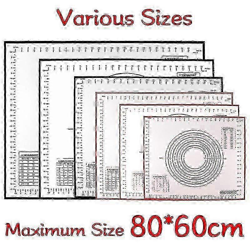 Silicone Mat Heat Resistant 70cm Pizza Dough Rolling Mat