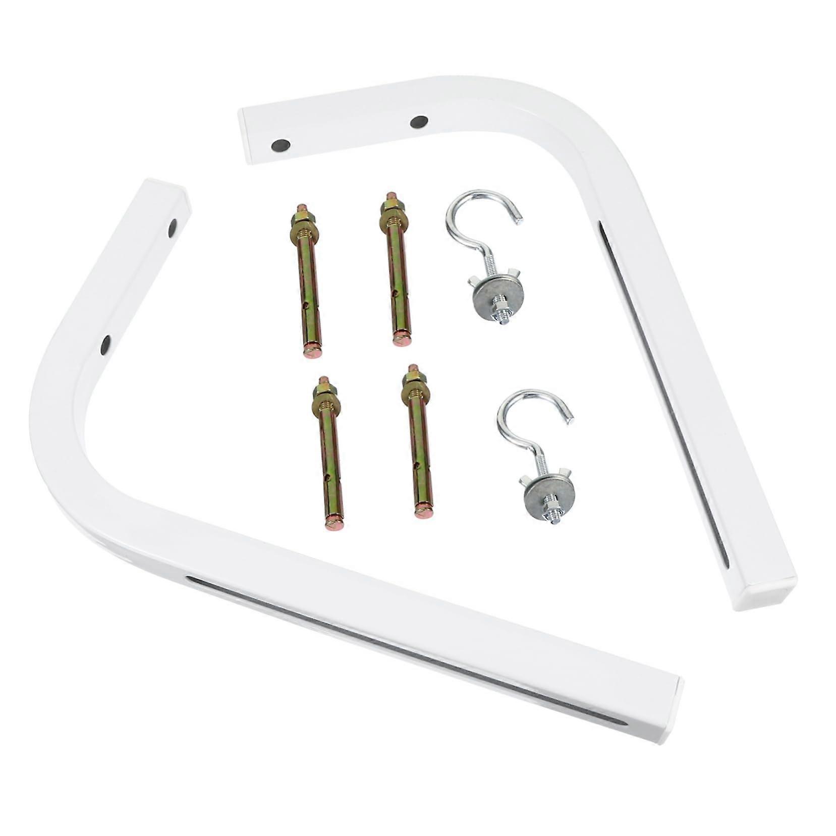 Universal Projector Screen Wall Mount Bracket Set, Heavy Duty LShaped Hangers, Easy Install