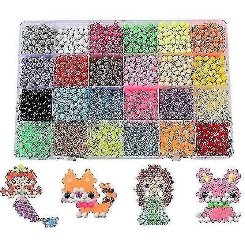3200 crystal beads, 24 different colored packaging, children's DIY kit