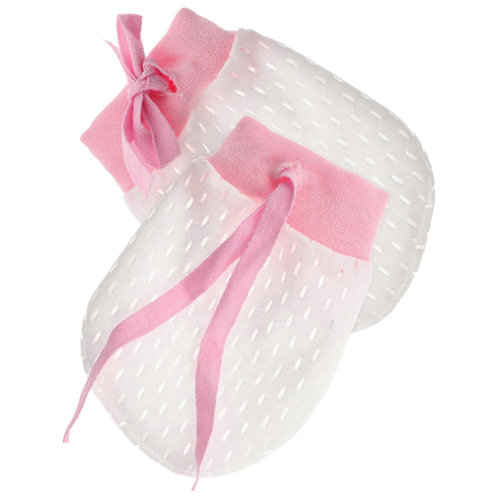 Mesh Newborn Mittens Anti Scratch High Elastic Drawstring 1Pair