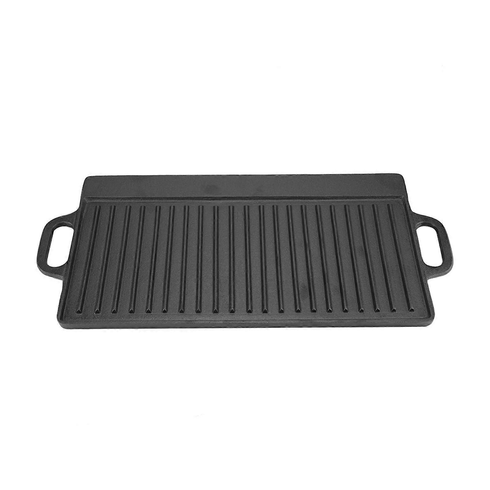 Reversible Cast Iron Grill Griddle Pan Nonstick Double Sided for Baking and Cooking
