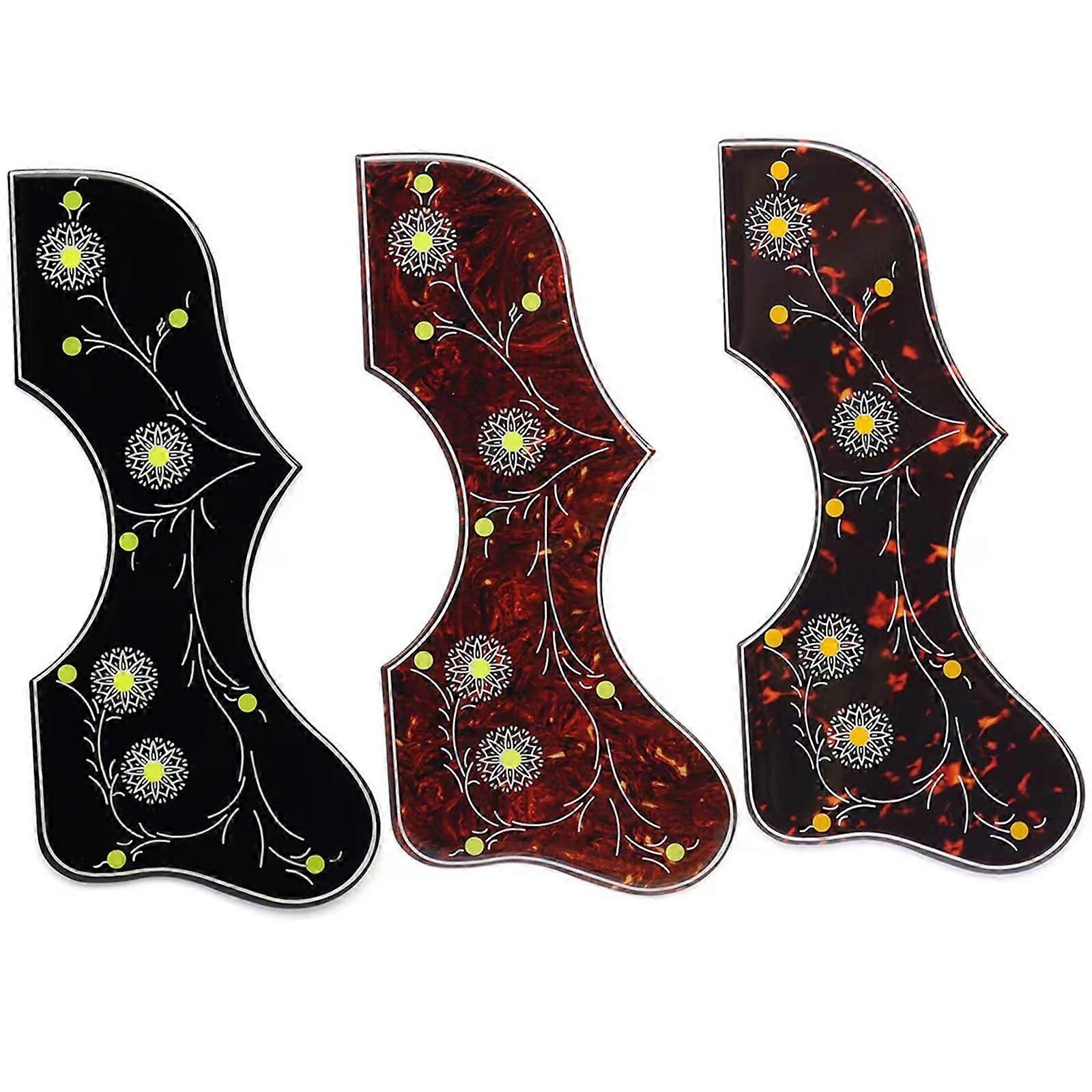 Acoustic Guitar Pickguard Tortoiseshell Celluloid Plate Scratch Protection Easy Installation