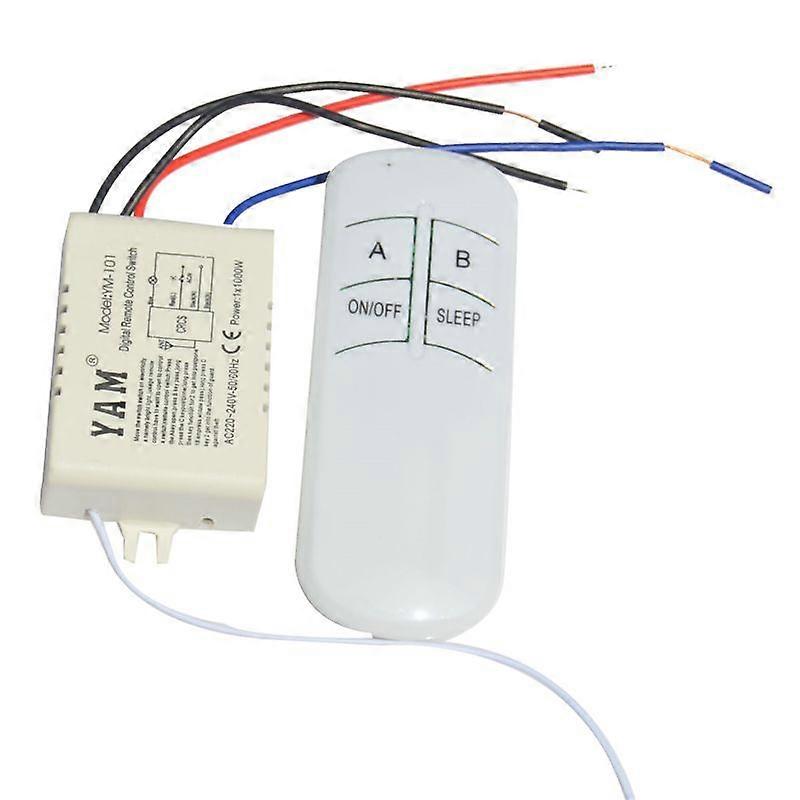 Wireless ON/OFF 1 Way 220V Lamp Remote Control Switch Receiver