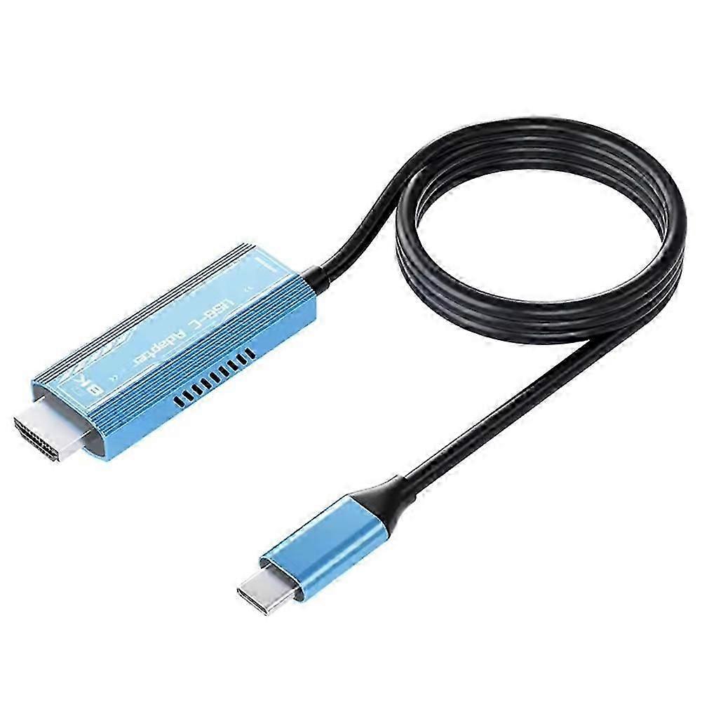 8K 60Hz USB C (Compatible with Thunderbolt3/4) to HDMI-Compatible Adapter Cable Full Function Data Cable, 1.8m