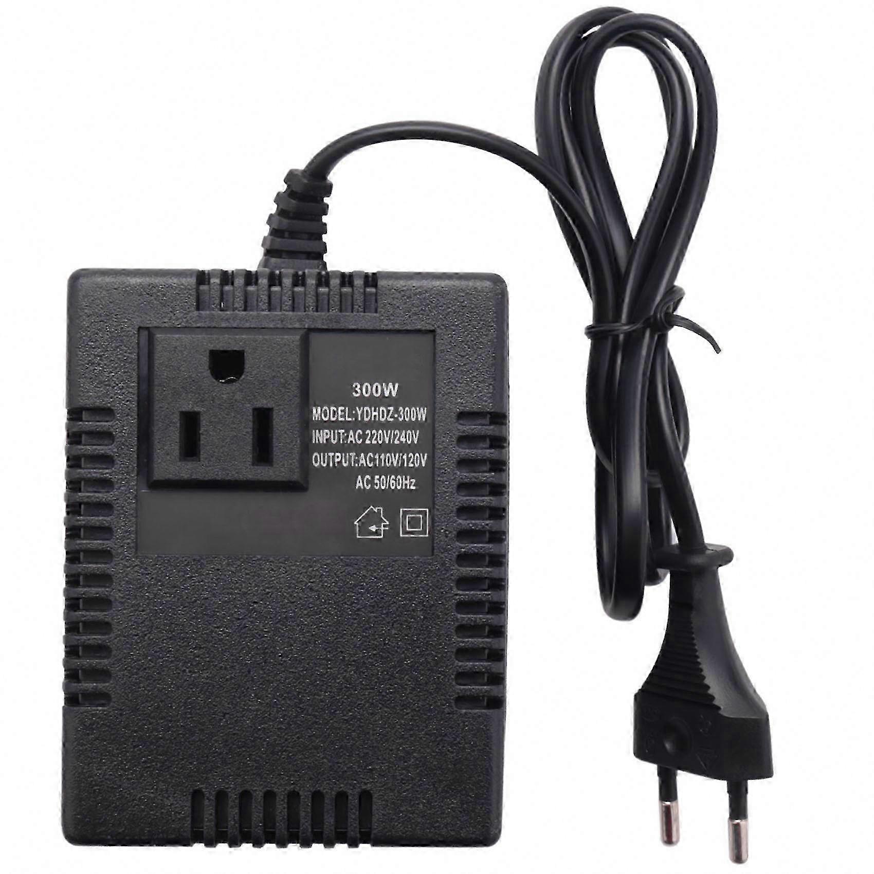Spenningstransformatoromformer 220V til 110V med EU-pluggadapter