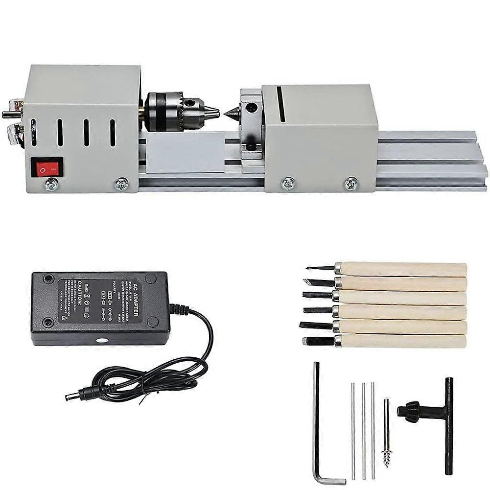 Multi-Purpose Mini Lathe 12-24V 96W - Educational Compact Metalworking Machine Tools for DIY CNC Machining US
