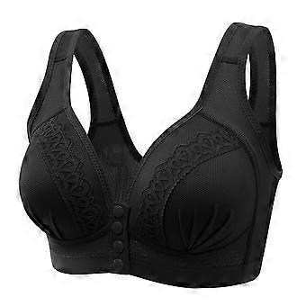 Sports Bra Tank Top Wire-Free Push-Up Underwear Solid Black 36