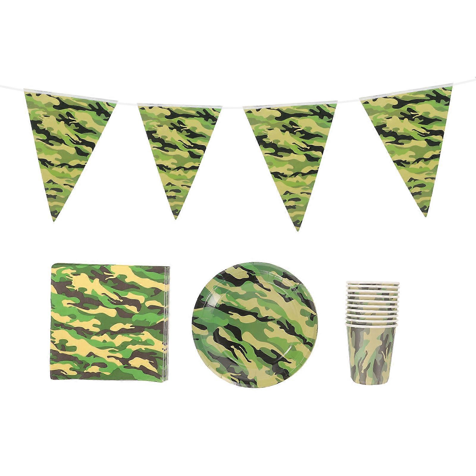 Camouflage Theme 41Pcs Set for Party Table Settings