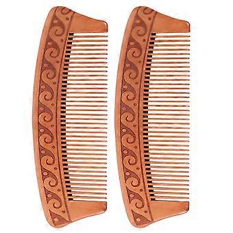 Wooden Hair Combs for Scalp Massage Including 4Pcs Small Hair Cutting Combs