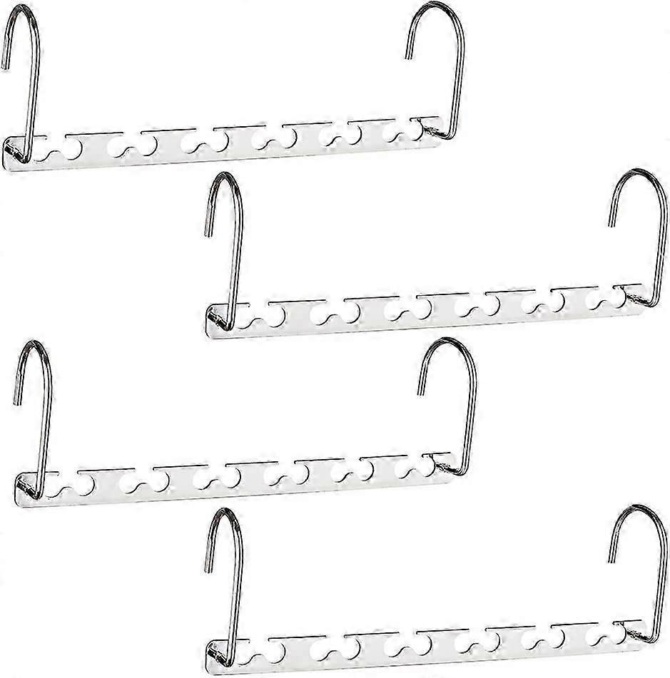 Multifunctional Space Saving,Practical and Durable STAINLESS Metal Magic,Hanger Organizer4Pcs