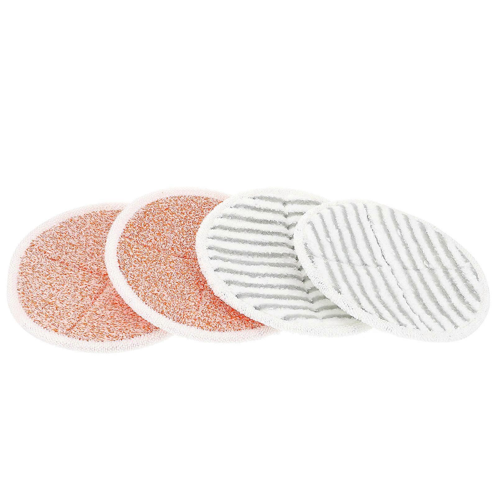Steam Mop Scrub Pads Replacement for Mop Use 4Pcs Microfiber Orange