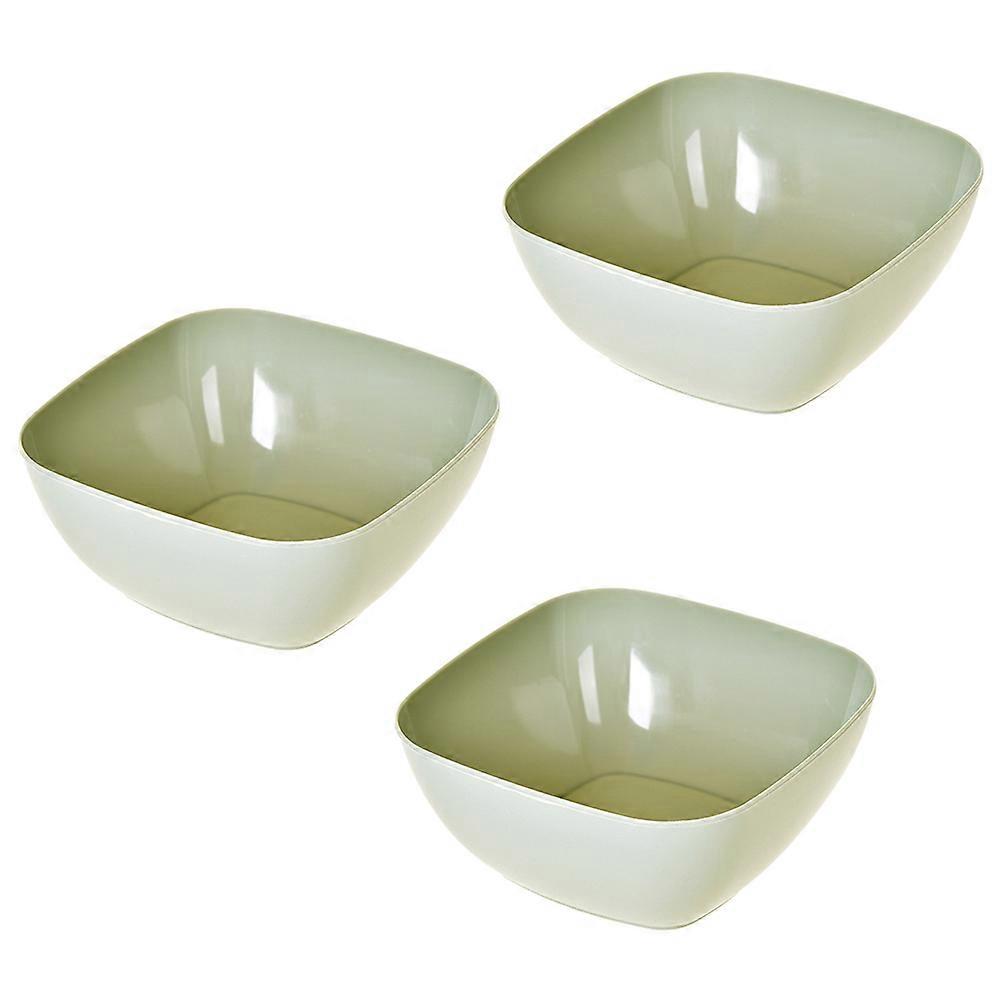 Candy Box Plastic Square Fruit Containers for Home Use 3Pcs Green