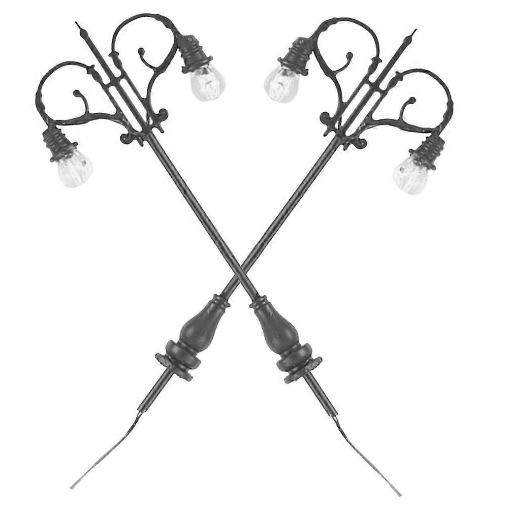 2pcs Sand Table Yard Lights Street Lamps Models Construction Sand Table Material