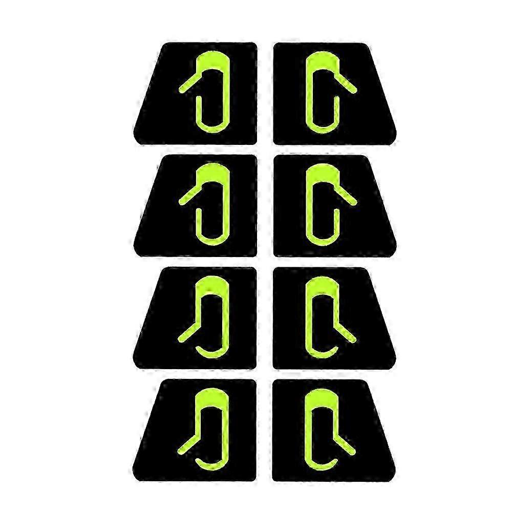 8Pcs/Set compatible with Tesla Model 3 Car Door Open Exit Sticker Luminous Button Sticker Kit