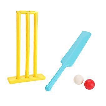 1 Conjunto de 4pcs Crianças Cricket Set Quintal Creative Sports Game Jogo de tabuleiro interativo Cricket Play Brinquedos para Indoor Outdoor Play Cor aleatória)