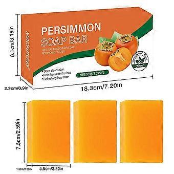 3-Pack Persimmon Deodorant Soap Bars, 100g Each