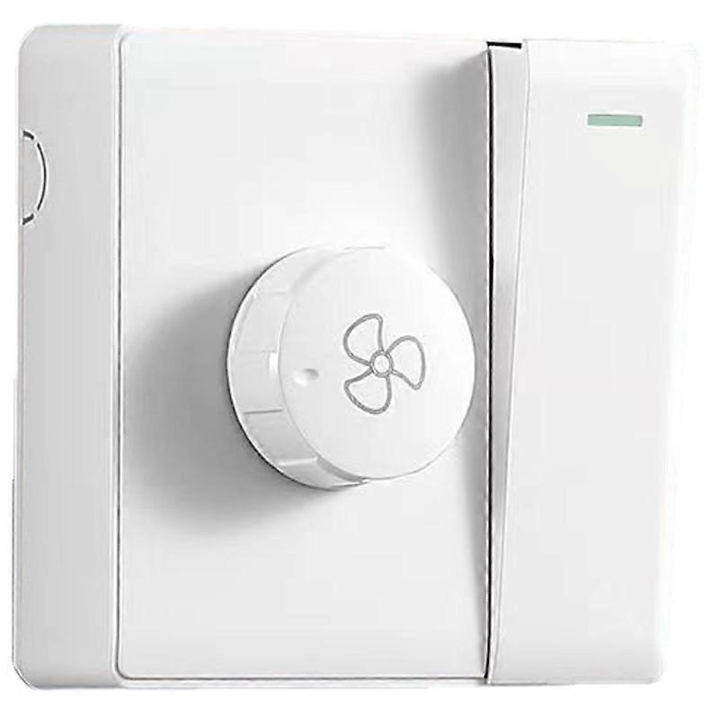 User Friendly Ceiling Fan Control Panel 86 Type Fan Adjustment Tool with Single Switches, Stepless Speed Controller White