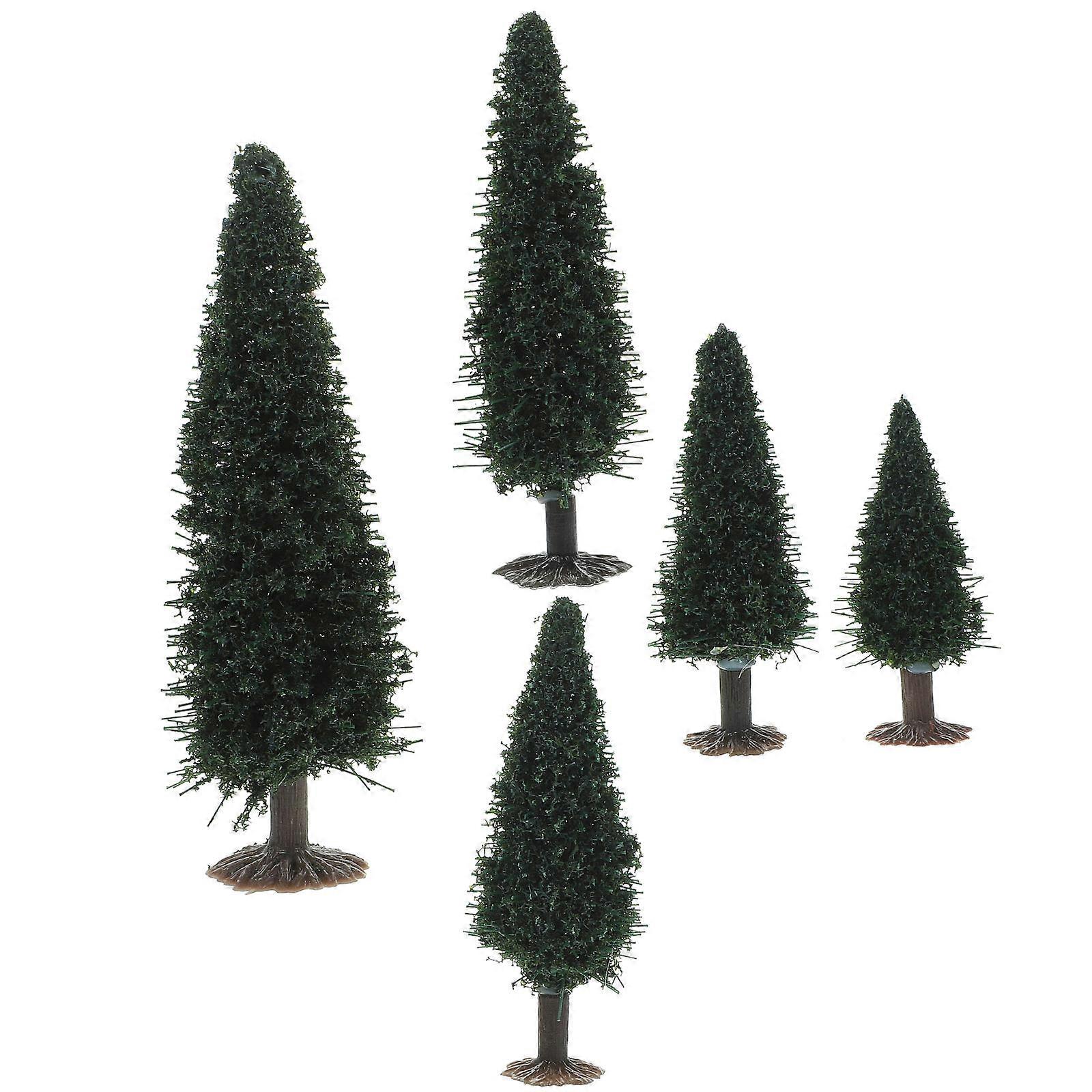 Landscape Green Miniature Scene Trees for Decor 15Pcs Mini Tree Set