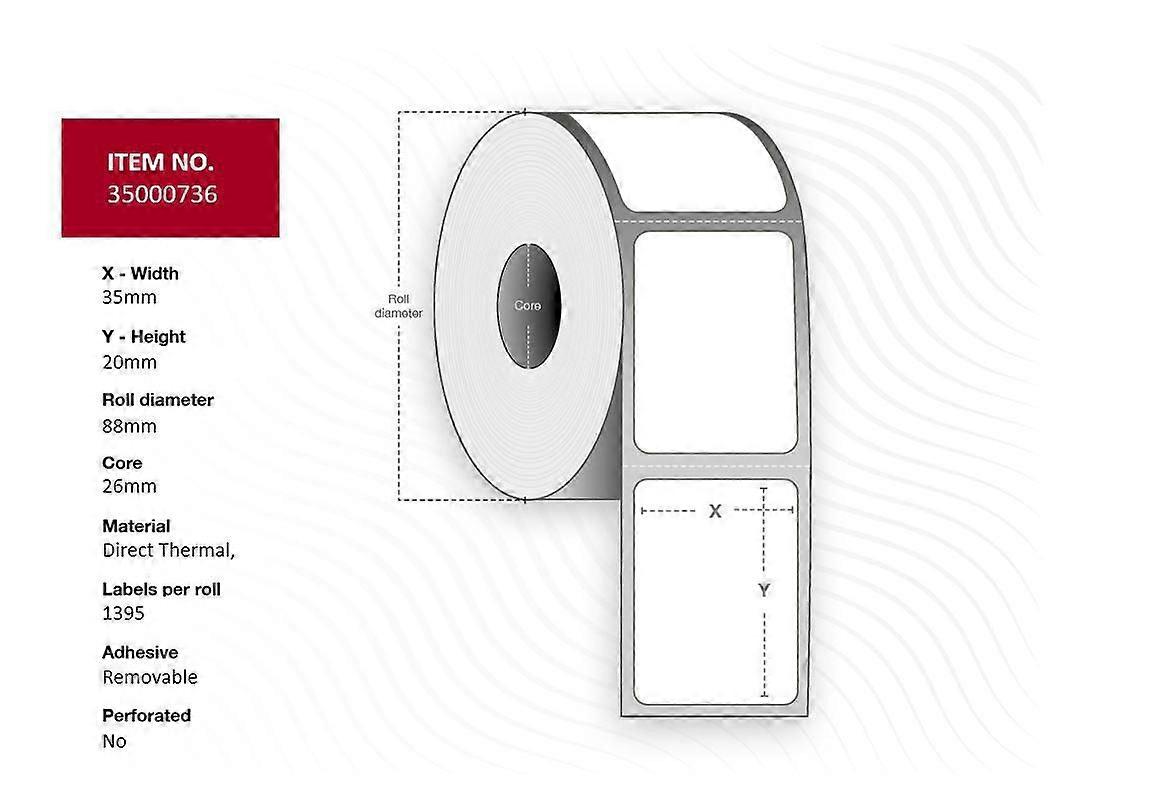 Removable. 1395 Labels Per