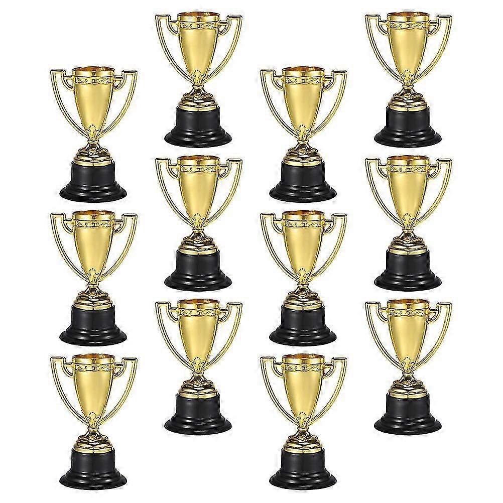 Plastic Trophy Cups for Awarding 12Pcs Golden Trophy Set