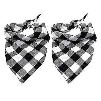 2 szt Dog Bandana Christmas Classic Plaid Pet Bandana Szalik
