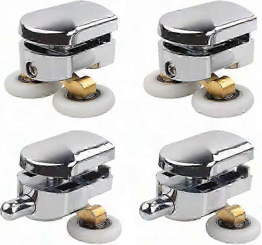 Replacement Shower Door Rollers - Adjustable Upper and Sprung Lower Rollers - Durable Zinc Alloy Construction