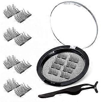 Dual Magnetic Eyelashes, 0.2mm Ultra Thin Magnet, Light Weight & Easy To Wear, Best 3d Reusable Eyelashes