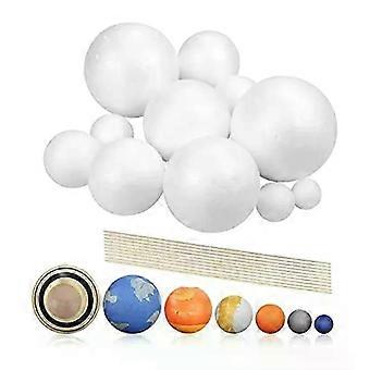 Solar System Project Kit  PlanetModel Crafts 14 Mixed Sized Polystyrene Spheres Balls Fit For  School Science Projects