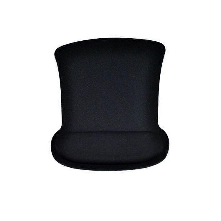 Rectangular mouse pad with gel wrist rest, black