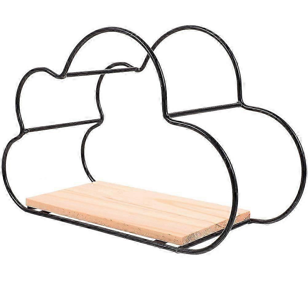 Nordic Floating Shelf Cloud Shape Wall-Mounted Storage Rack Black