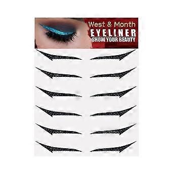 Pegatinas delineadoras de ojos reutilizables, párpado doble escenario fiesta de maquillaje club nocturno