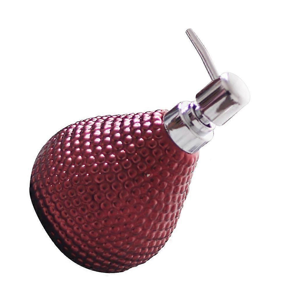 Ceramic Pump Bottle, Refillable Container, 1Pcs Red for Cosmetic Storage