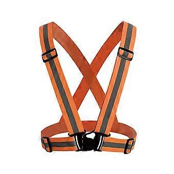 Reflective Safety Vest with 360°  Visibility Straps, Adjustable Fit for Running Cycling Walking, Orange