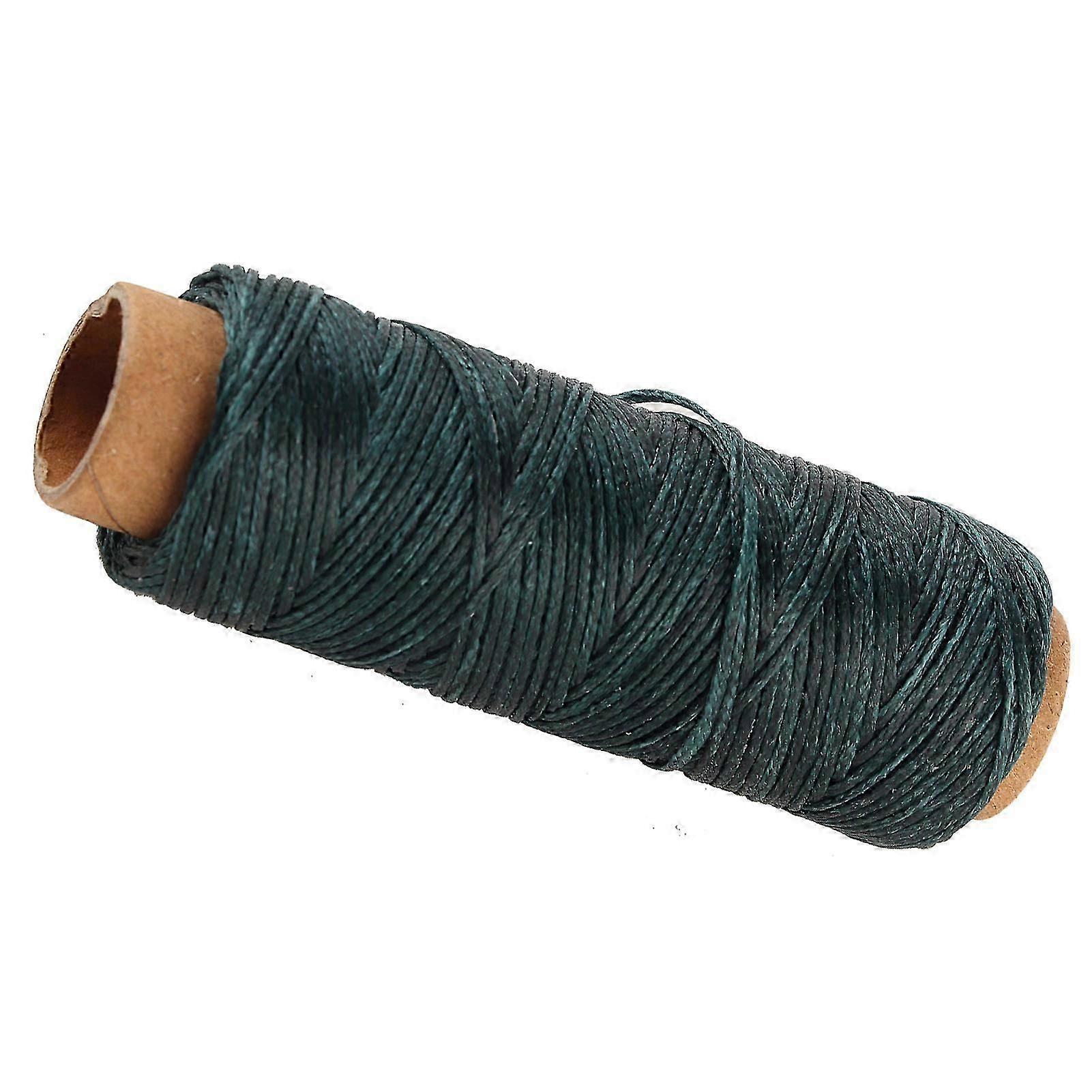 Sewing Wax Line Thread for Leather Craft Dark Green Flat Sewing Thread
