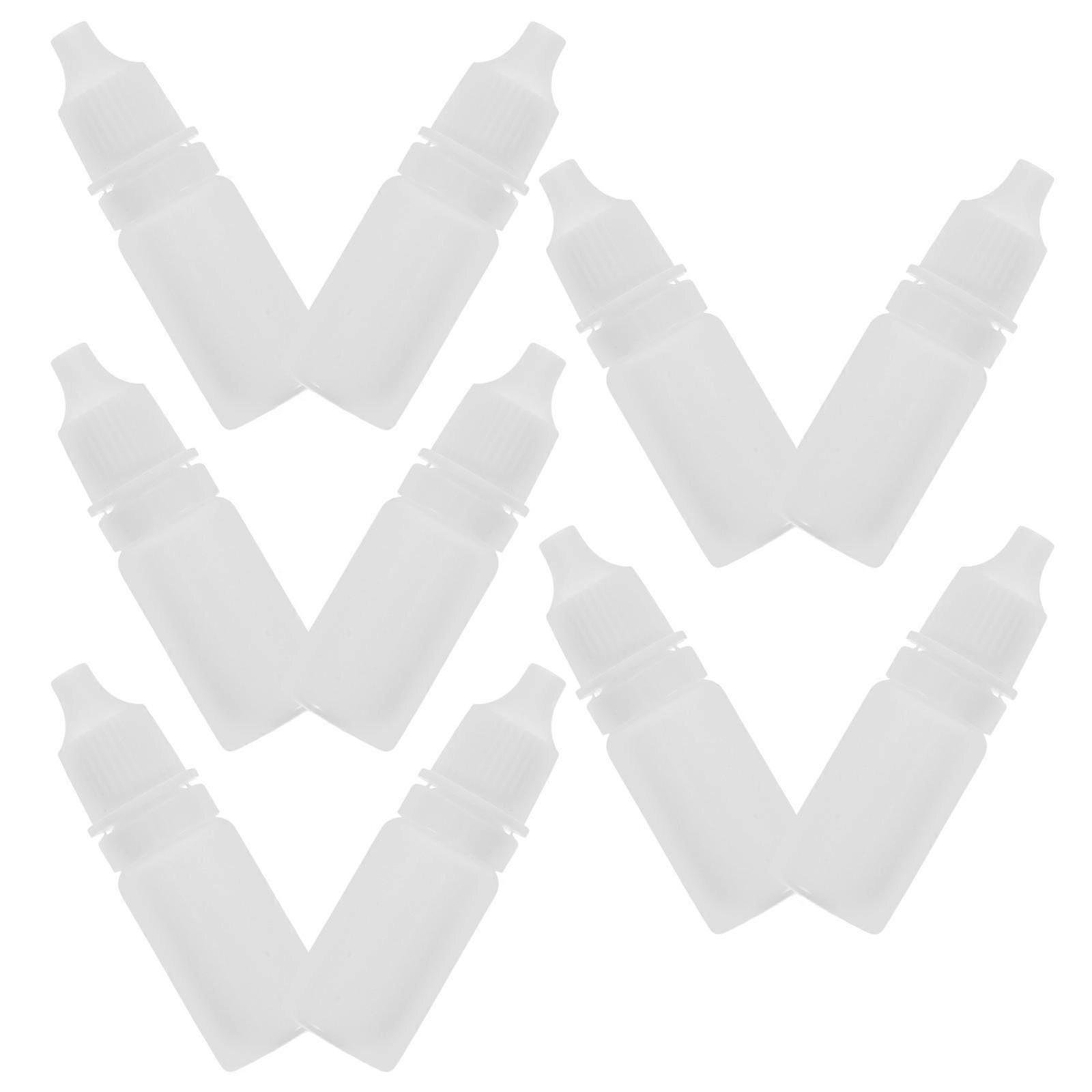 White Plastic Eye Dropper Bottles for Storage Use with 50Pcs Quantity